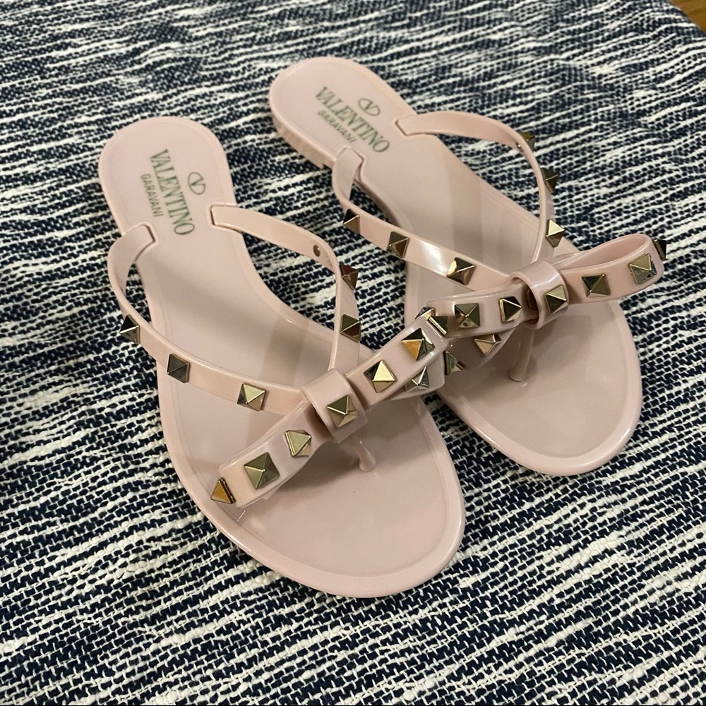 NIB VALENTINO Rockstud PVC Sandals AUTHENTIC